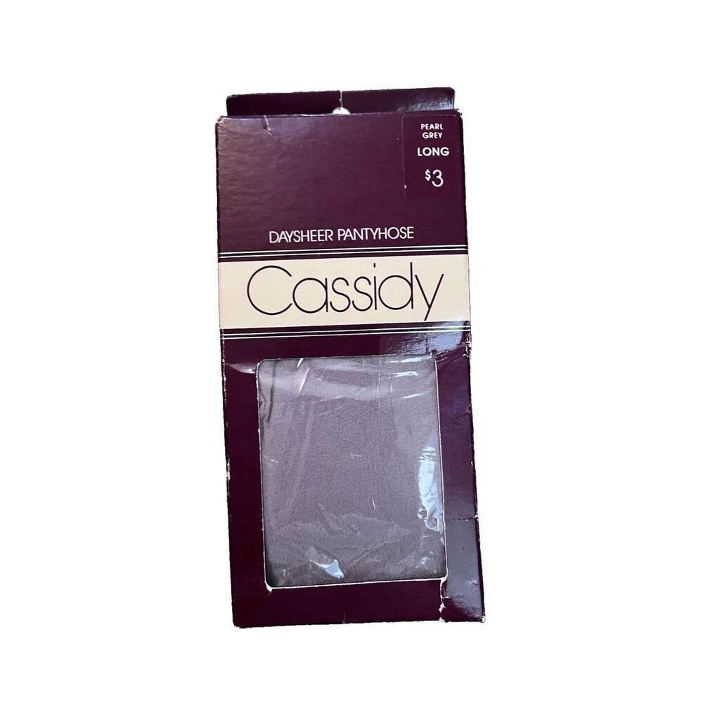 Cassidy Daysheer Pantyhose New Pearl Grey Long Vintage Sheer to Waist